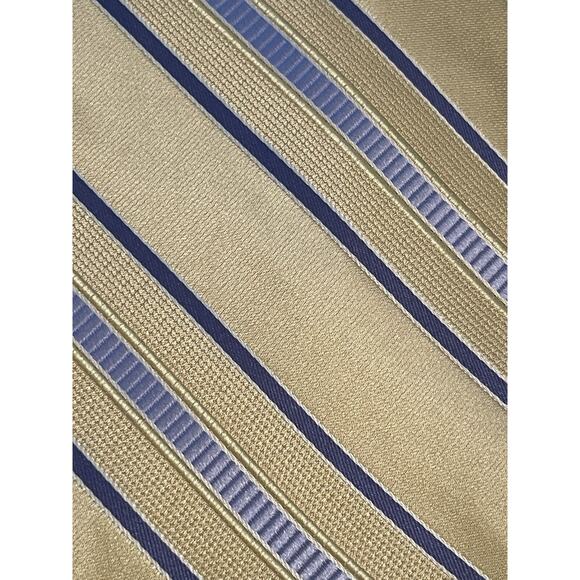 Michael Michael Kors Gold Blue 100% Silk Men’s Neck Tie Made In China - Picture 9 of 9